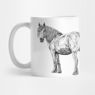 Wild horse illustration Mug